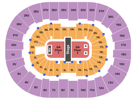 Legacy Arena at The BJCC Mumford and Sons Seating Chart