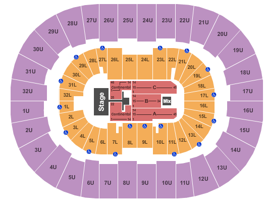 Legacy Arena at The BJCC TobyMac Seating Chart