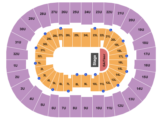 Legacy Arena at The BJCC Widespread Panic Seating Chart