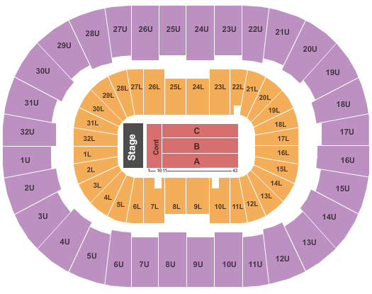 Legacy Arena at The BJCC End Stage 2 Seating Chart