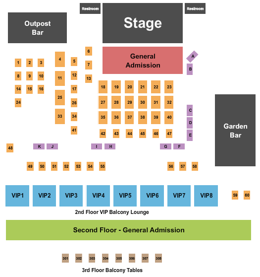 Legacy Hall - TX Seating Chart