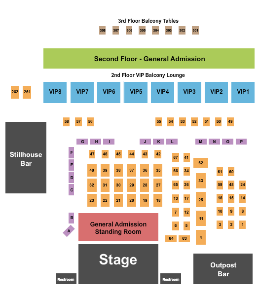Legacy Hall - TX Seating Chart