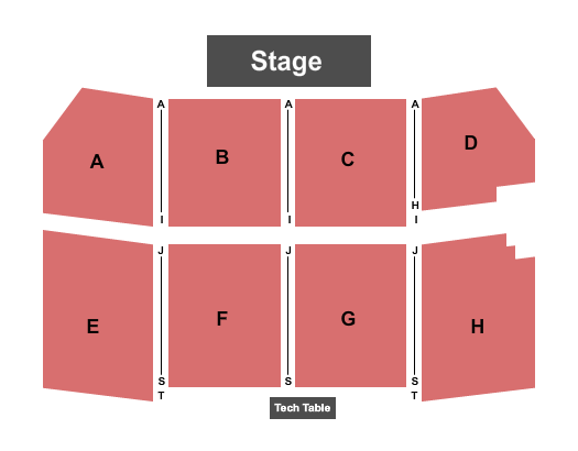 Legacy Hall at Deerhurst Resort, End Stage Seating Chart | Star Tickets