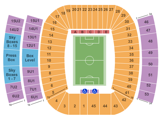 Legion Field Stadium Soccer Seating Chart