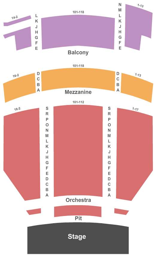 seating chart for The Lensic Performing Arts Center - Endstage Pit - eventticketscenter.com