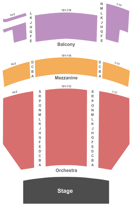 seating chart for The Lensic Performing Arts Center - End Stage - eventticketscenter.com