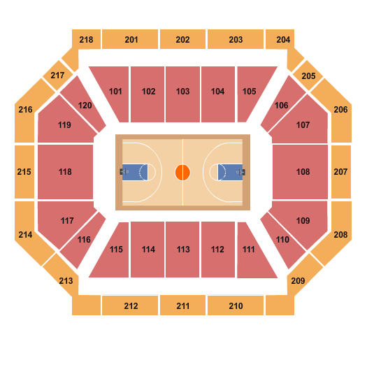 Leo D. Mahoney Arena Basketball Seating Chart