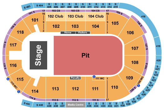 Slush Puppie Place Endstage Pit Seating Chart