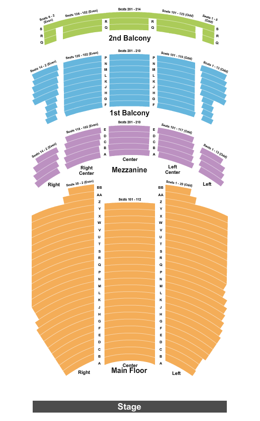 The Lerner End Stage Seating Chart