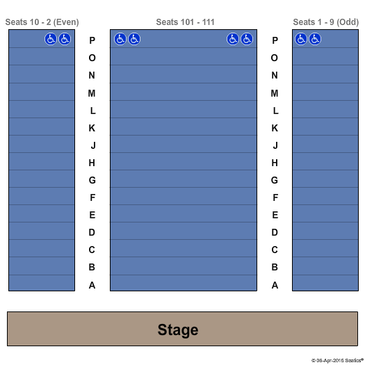 Hofmann Theatre at Lesher Center for the Arts Del Valle Theatre - Endstage Seating Chart