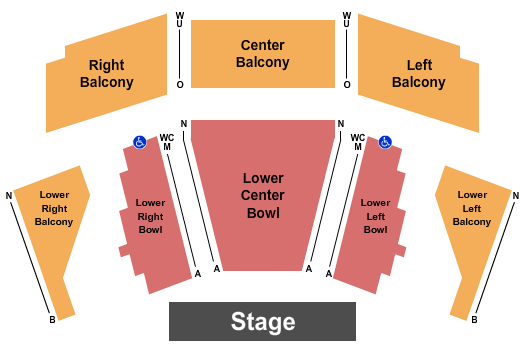 Lester Centre of the Arts Endstage Seating Chart