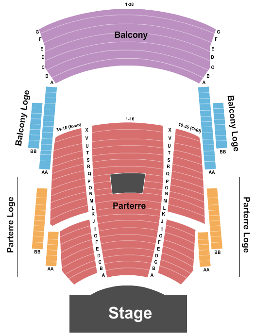 Theatre Manuvie End Stage Seating Chart