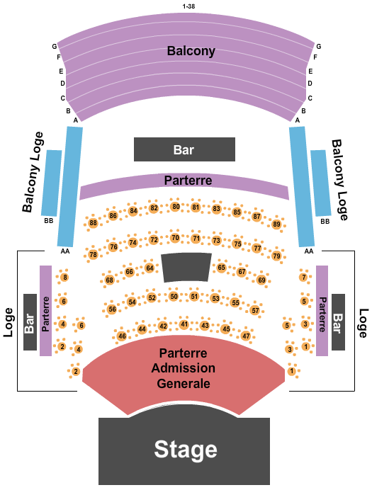 Theatre Manuvie Marie-Mai Seating Chart