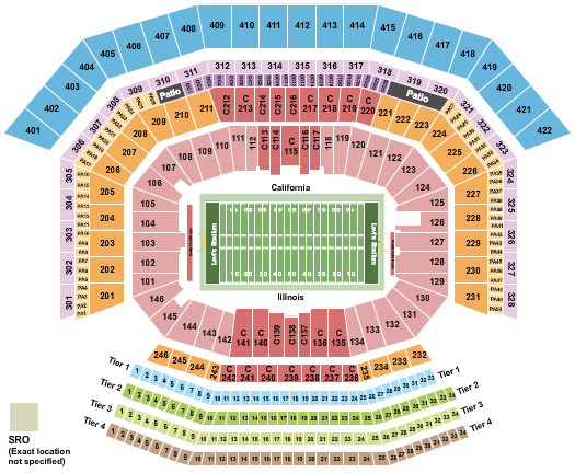 Levi's Stadium 2019 Redbox Bowl Seating Chart