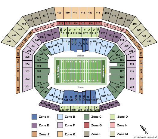 Levi's Stadium Football Int Zone Seating Chart