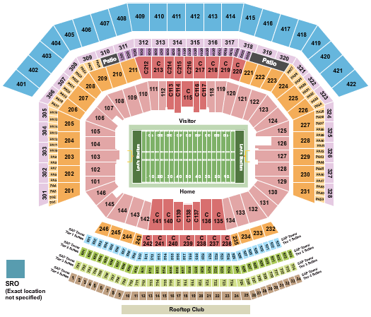 San Francisco 49ers vs Chicago Bears seating chart at Levi's stadium in Santa Clara, CA. (San Francisco, CA.)