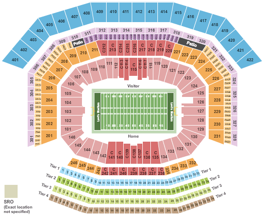 Packers Seating Chart View