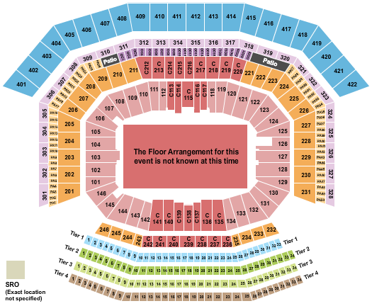 Levi's Stadium Generic Floor1 Seating Chart