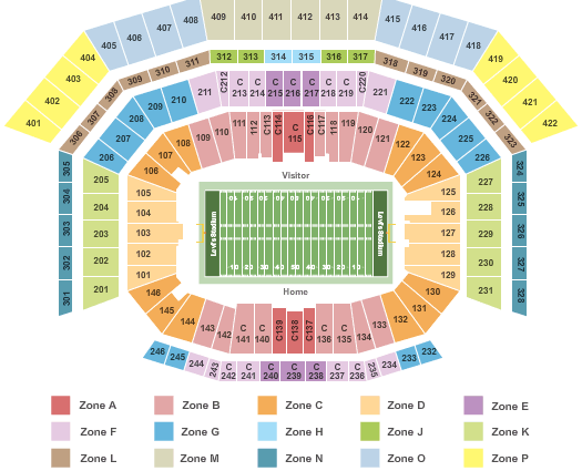 Levi's Stadium Super Bowl - IntZone Seating Chart