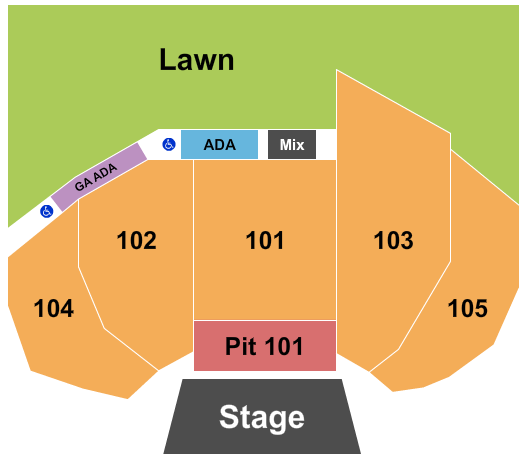 Levitt Pavilion Denver End Stage Pit Seating Chart