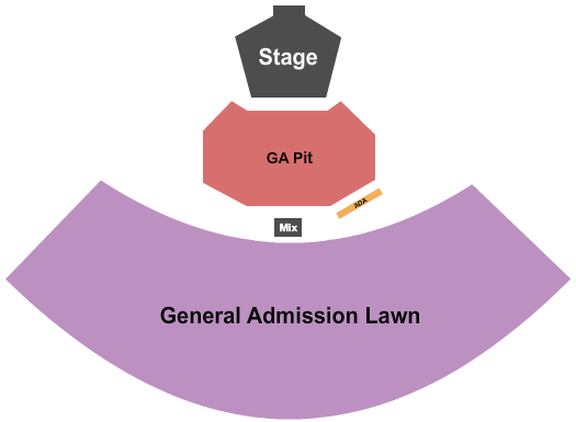 Levitt Pavilion Denver GA Pit/GA Lawn Seating Chart