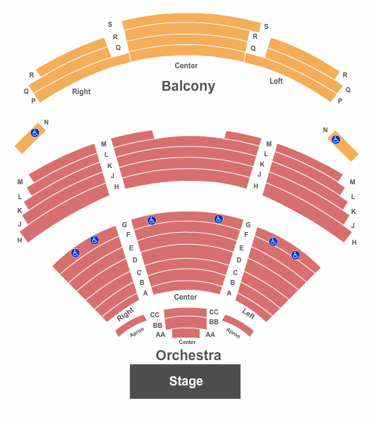 seating chart for Lewis Family Playhouse - End Stage - eventticketscenter.com