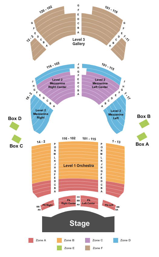 Lexington Opera House Endstage IntZone Seating Chart