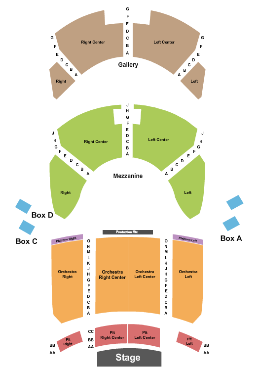 Lexington Opera House Endstage 2 Seating Chart