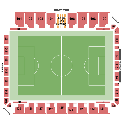 Lexington SC Stadium Soccer Seating Chart