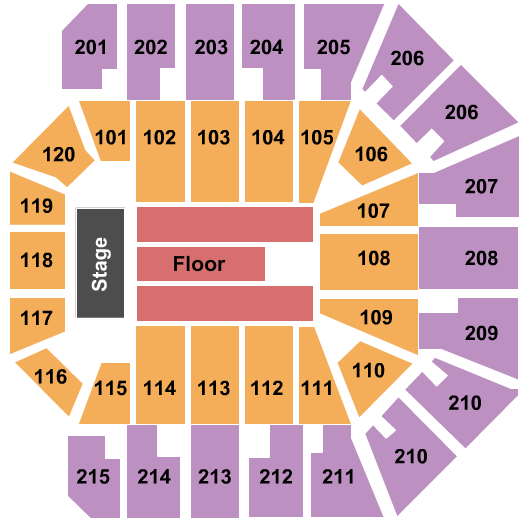 seating chart for Liacouras Center - Endstage 2 - eventticketscenter.com