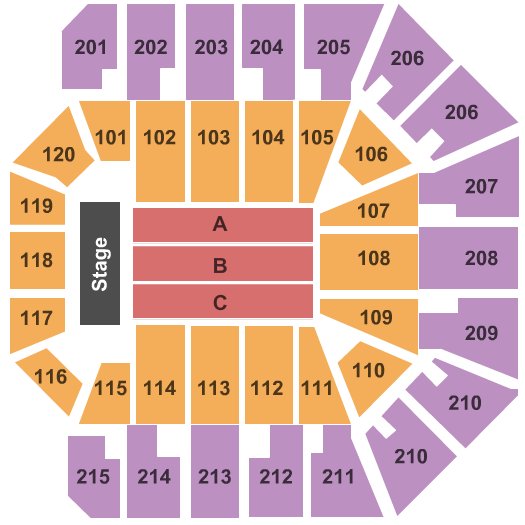 Liacouras Center End Stage Seating Chart
