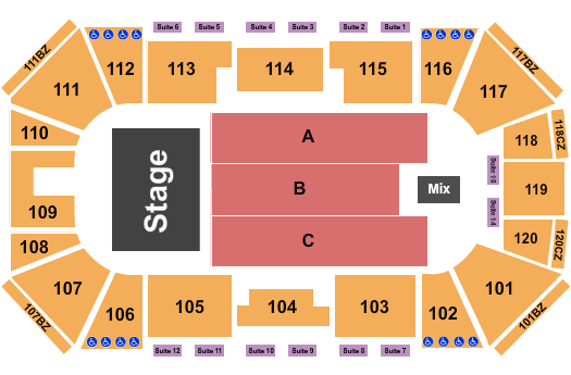 Liberty First Credit Union Arena Seating Chart