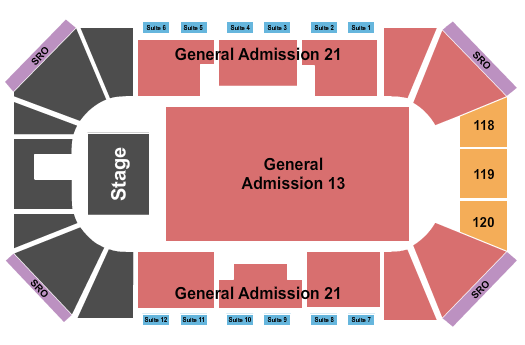 Liberty First Credit Union Arena Endstage GA Floor 2 Seating Chart