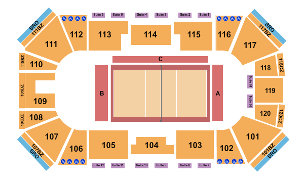 Liberty First Credit Union Arena Volleyball Seating Chart