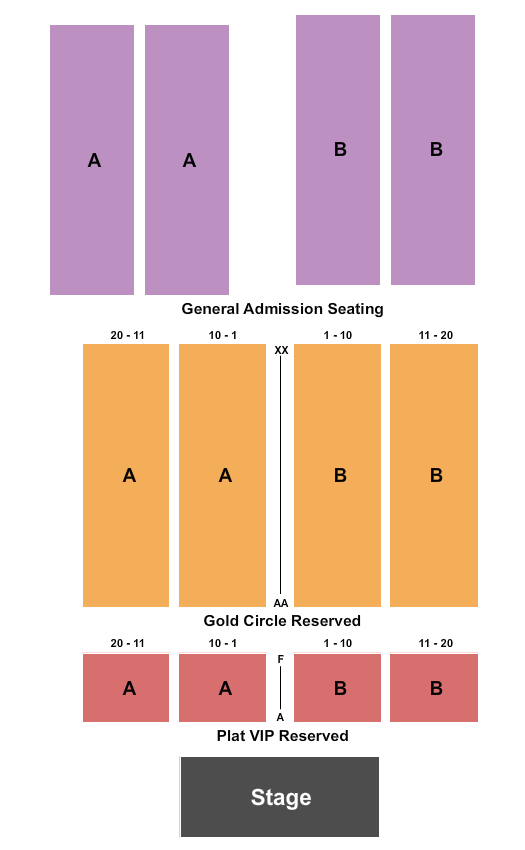 Liberty Hall at The Park Expo & Conference Center Endstage Seating Chart