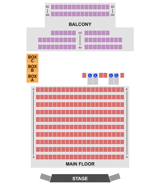 Liberty Hall - TX Penny and Sparrow Seating Chart