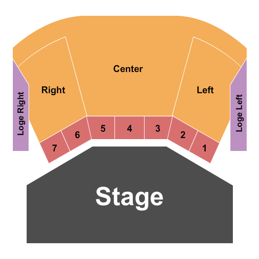 Seating chart for Liddy Doenges Theatre at Tulsa Performing Arts Center