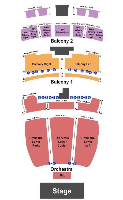 Lila Cockrell Theatre Seating Chart