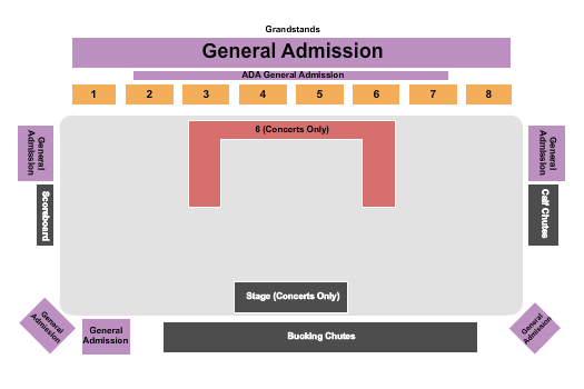 Lincoln County Fairgrounds - WY Concert Seating Chart