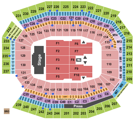 Lincoln Financial Field Billy Joel Seating Chart