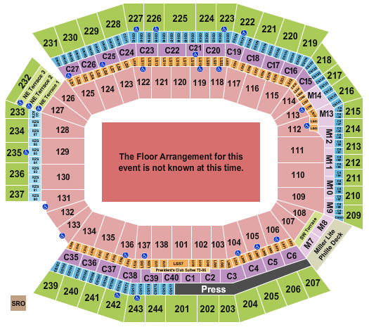Lincoln Financial Field Generic Floor Seating Chart