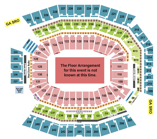 Lincoln Financial Field Generic Floor Seating Chart