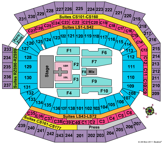 Brothers of the sun tour ford field seating #5