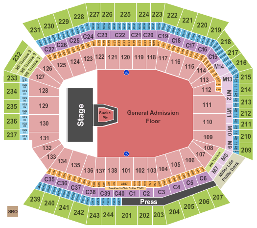 Lincoln Financial Field Metallica Seating Chart