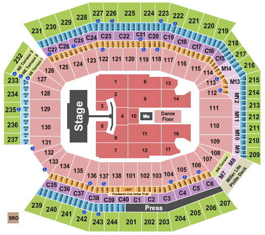 Lincoln Financial Field Pink Seating Chart