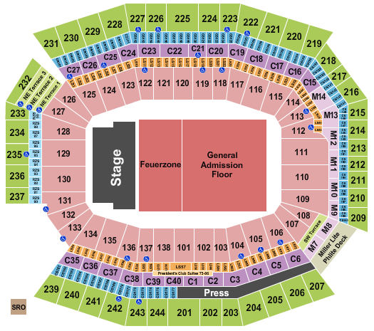 Lincoln Financial Field Rammstein Seating Chart