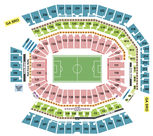 Lincoln Financial Field Soccer RW Seating Chart