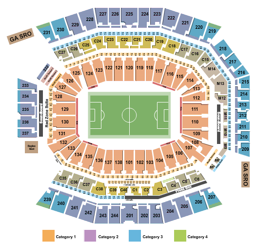 Lincoln Financial Field Soccer WC Category Seating Chart Lincoln Financial Field Soccer WC Category Seating Chart