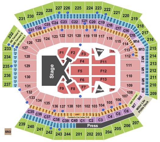 Taylor Swift Lincoln Financial Field Seating Chart