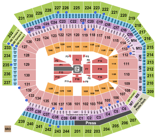 Lincoln Financial Field WWE Seating Chart